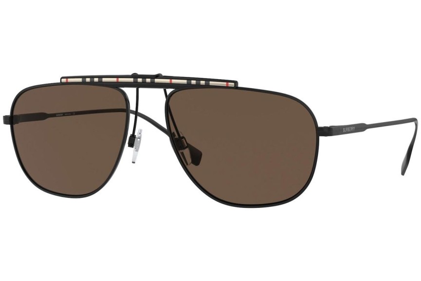 Okulary przeciwsłoneczne Burberry Dean BE3121 100173 Pilotki (Aviator) Czarne