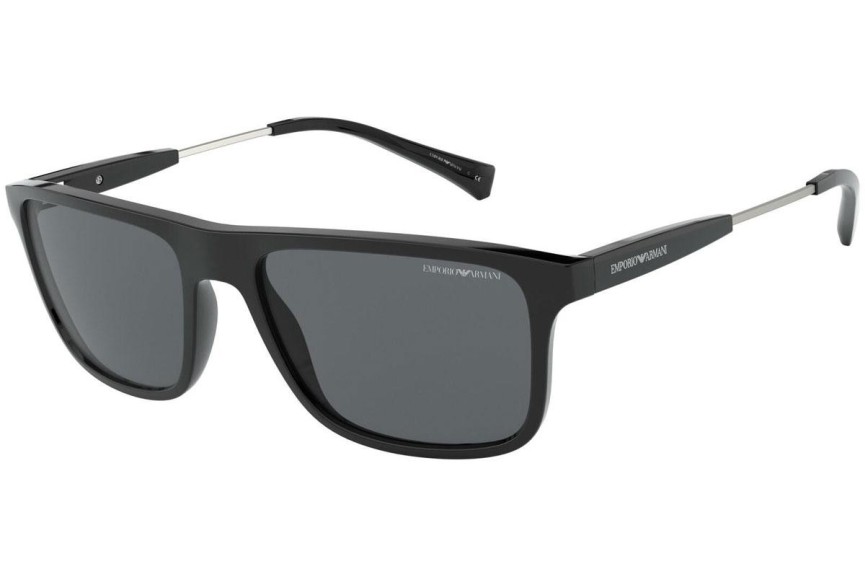 Okulary przeciwsłoneczne Emporio Armani EA4151 500187 Prostokątne Czarne