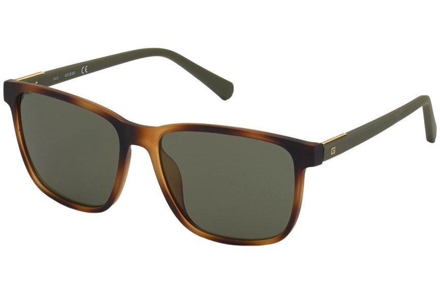 Okulary przeciwsłoneczne Guess GU00017 53N Kwadratowe Havana