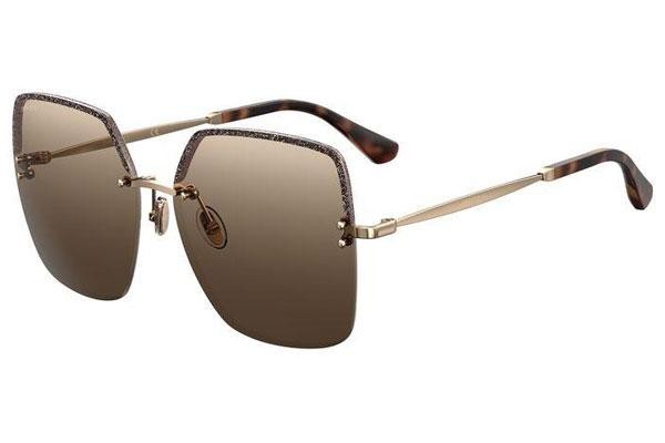 Okulary przeciwsłoneczne Jimmy Choo TAVI/S 01Q/HA Oversize Złote