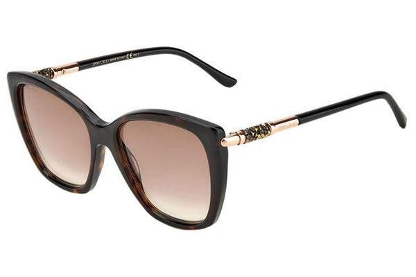 Okulary przeciwsłoneczne Jimmy Choo ROSE/S 086/HA Kwadratowe Havana