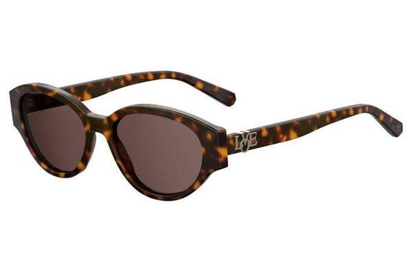 Okulary przeciwsłoneczne Love Moschino MOL014/G/S 086/70 Owalne Havana