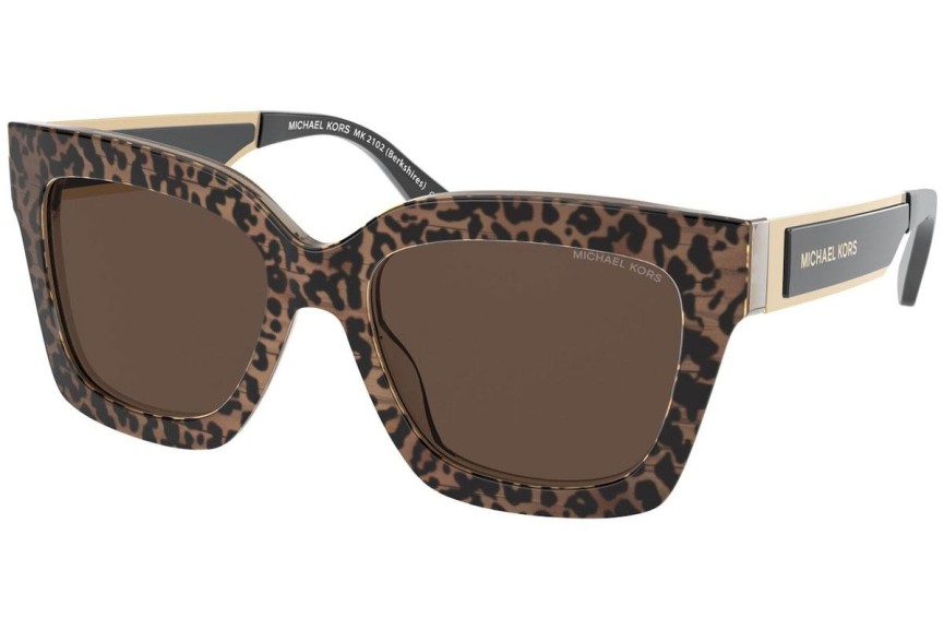 Okulary przeciwsłoneczne Michael Kors Berkshires MK2102 366173 Kwadratowe Brązowe