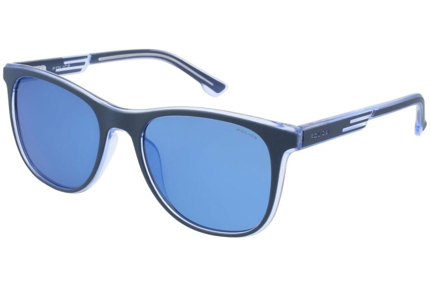 Okulary przeciwsłoneczne Police Offset 1 SPL960 787P Polarized Kwadratowe Niebieskie