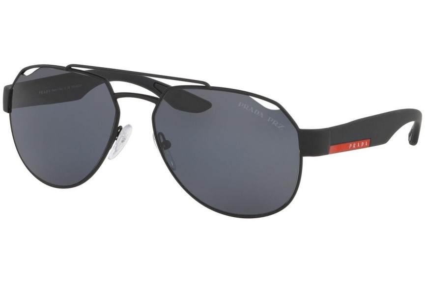 Okulary przeciwsłoneczne Prada Linea Rossa PS57US DG05Z1 Polarized Pilotki (Aviator) Czarne