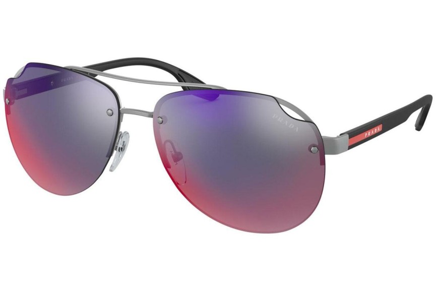 Okulary przeciwsłoneczne Prada Linea Rossa PS52VS 7CQ9Q1 Pilotki (Aviator) Srebrne