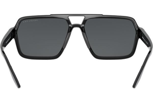 Okulary przeciwsłoneczne Prada Linea Rossa PS01XS 1AB02G Polarized Prostokątne Czarne