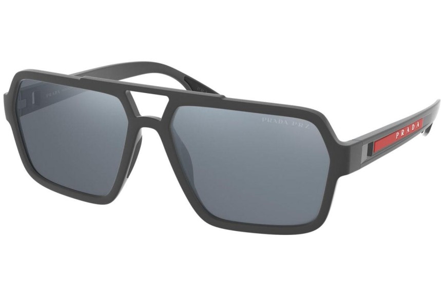 Okulary przeciwsłoneczne Prada Linea Rossa PS01XS UFK07H Polarized Prostokątne Szare