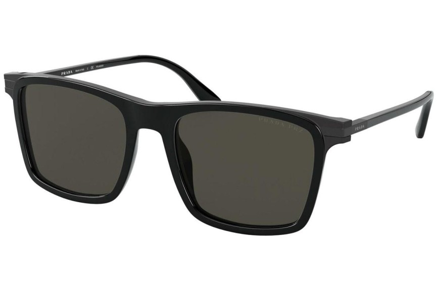 Okulary przeciwsłoneczne Prada PR19XS 07F08G Polarized Kwadratowe Czarne