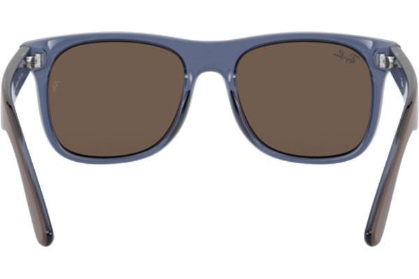 Okulary przeciwsłoneczne Ray-Ban Junior Junior Justin RJ9069S 706873 Kwadratowe Niebieskie