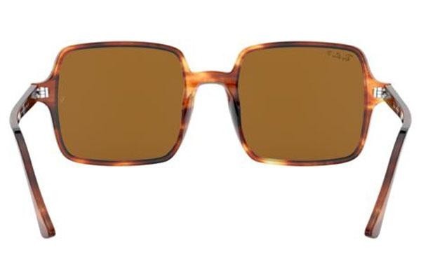 Okulary przeciwsłoneczne Ray-Ban Square II RB1973 954/57 Polarized Oversize Havana