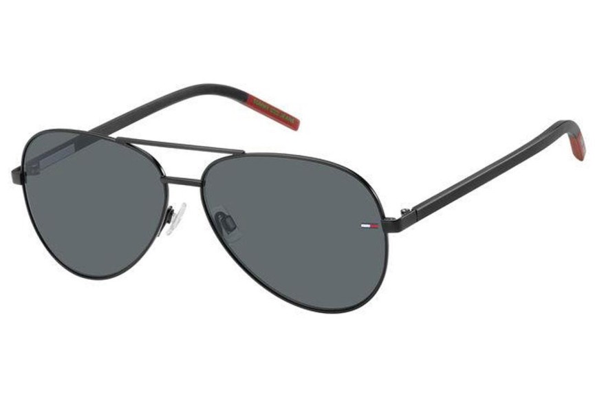 Okulary przeciwsłoneczne Tommy Jeans TJ0008/S 003/IR Pilotki (Aviator) Czarne