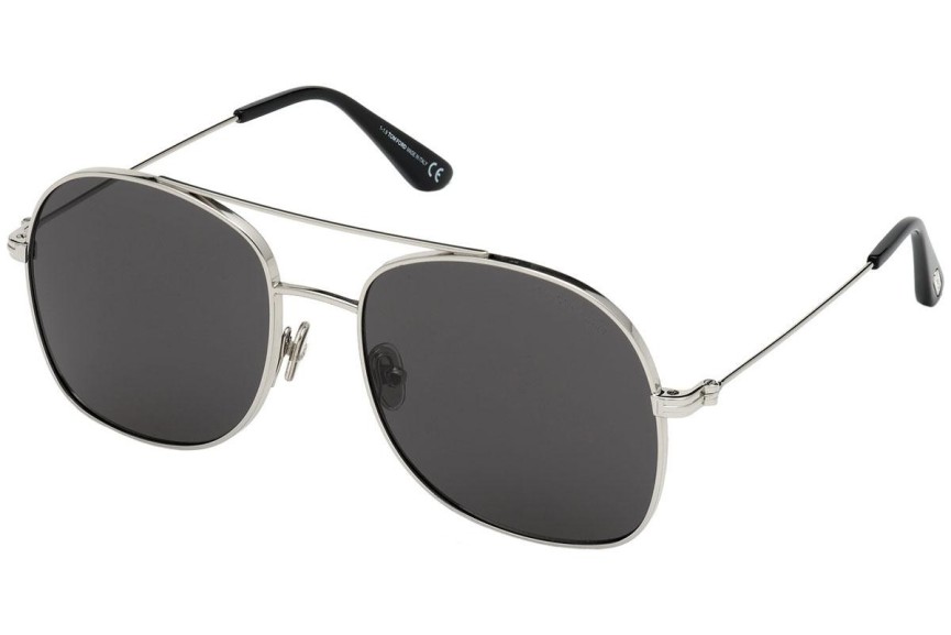 Okulary przeciwsłoneczne Tom Ford FT0758 16A Pilotki (Aviator) Srebrne