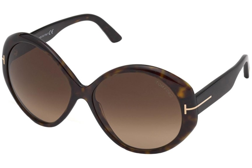 Okulary przeciwsłoneczne Tom Ford FT0848 52F Okrągłe Havana