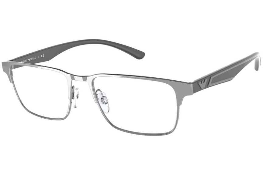 Okulary korekcyjne Emporio Armani EA1121 3010 Prostokątne Srebrne