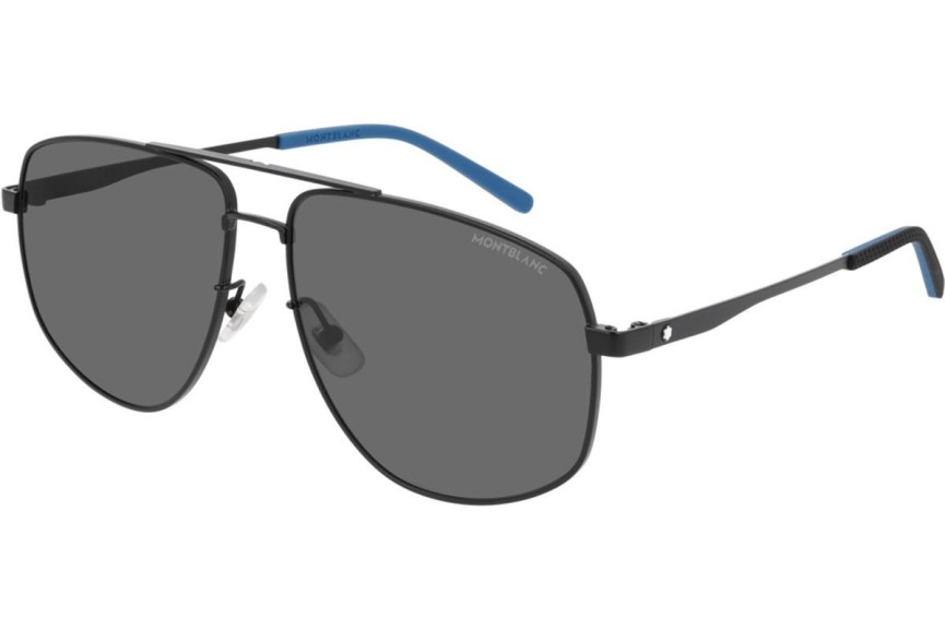 Okulary przeciwsłoneczne Mont Blanc MB0102S 001 Pilotki (Aviator) Czarne