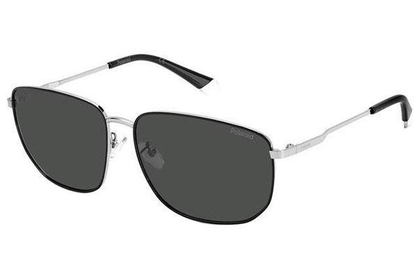 Okulary przeciwsłoneczne Polaroid PLD2120/G/S 84J/M9 Polarized Prostokątne Srebrne