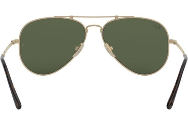 Okulary przeciwsłoneczne Ray-Ban Titanium Titanium Collection RB8125 913658 Pilotki (Aviator) Złote