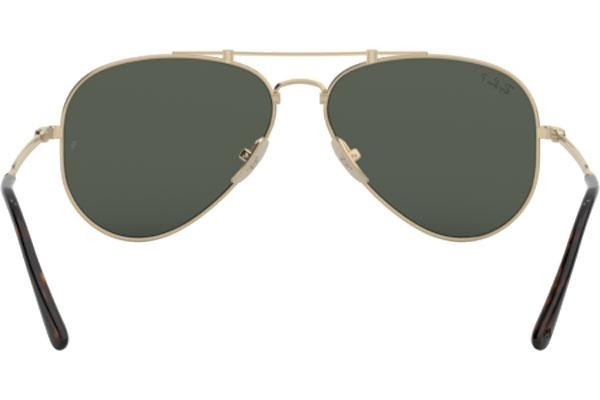 Okulary przeciwsłoneczne Ray-Ban Titanium Titanium Collection RB8125M 9143 Polarized Pilotki (Aviator) Złote