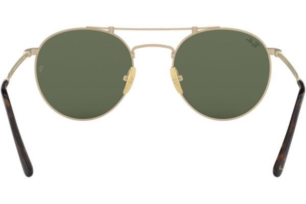 Okulary przeciwsłoneczne Ray-Ban Titanium Titanium Collection RB8147 913658 Okrągłe Złote