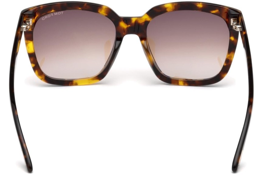 Okulary przeciwsłoneczne Tom Ford Amarra FT0502 52F Kwadratowe Havana