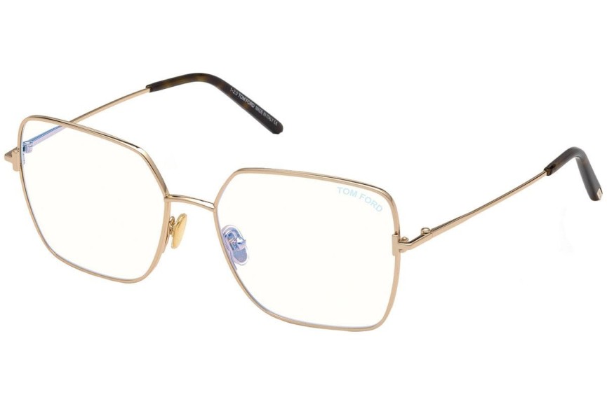 Okulary korekcyjne Tom Ford FT5739-B 028 Kwadratowe Złote