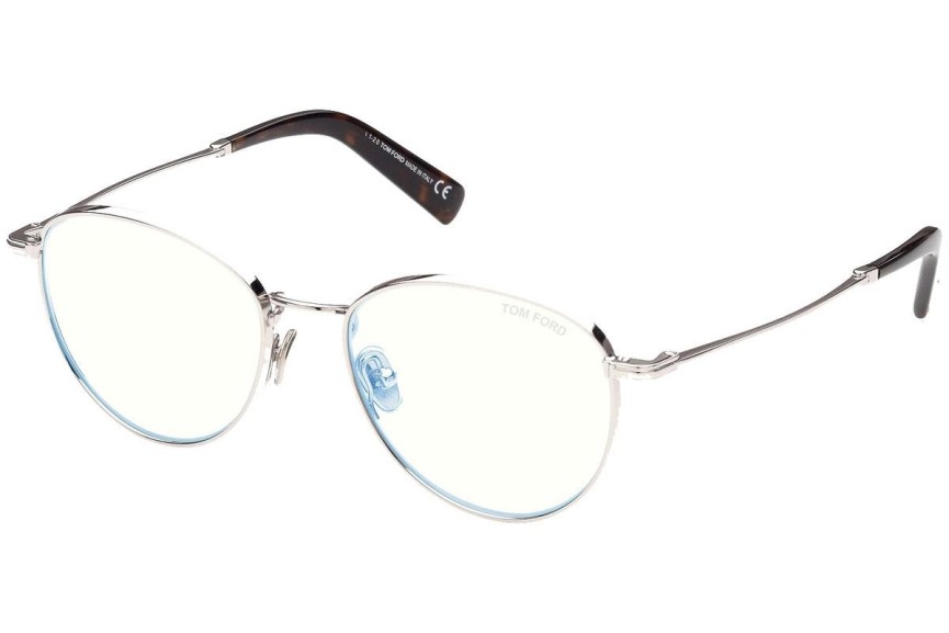 Okulary korekcyjne Tom Ford FT5749-B 016 Okrągłe Srebrne