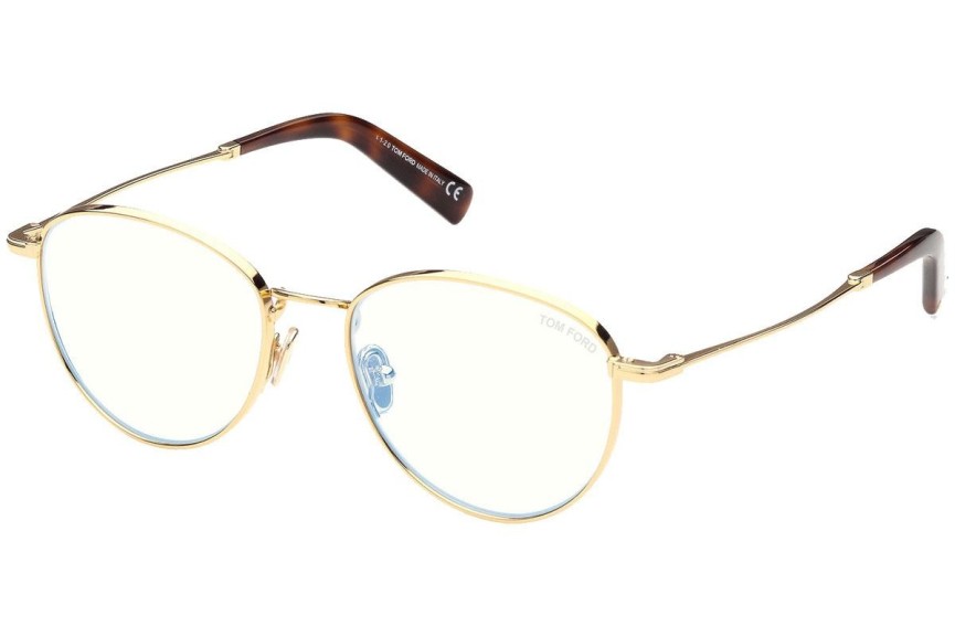 Okulary korekcyjne Tom Ford FT5749-B 030 Okrągłe Złote