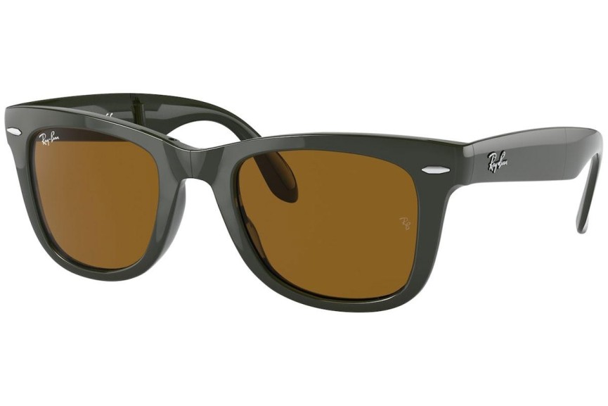 Okulary przeciwsłoneczne Ray-Ban Folding Wayfarer RB4105 657533 Kwadratowe Zielone