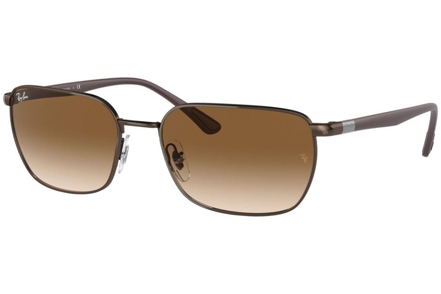 Okulary przeciwsłoneczne Ray-Ban RB3684 014/51 Prostokątne Brązowe