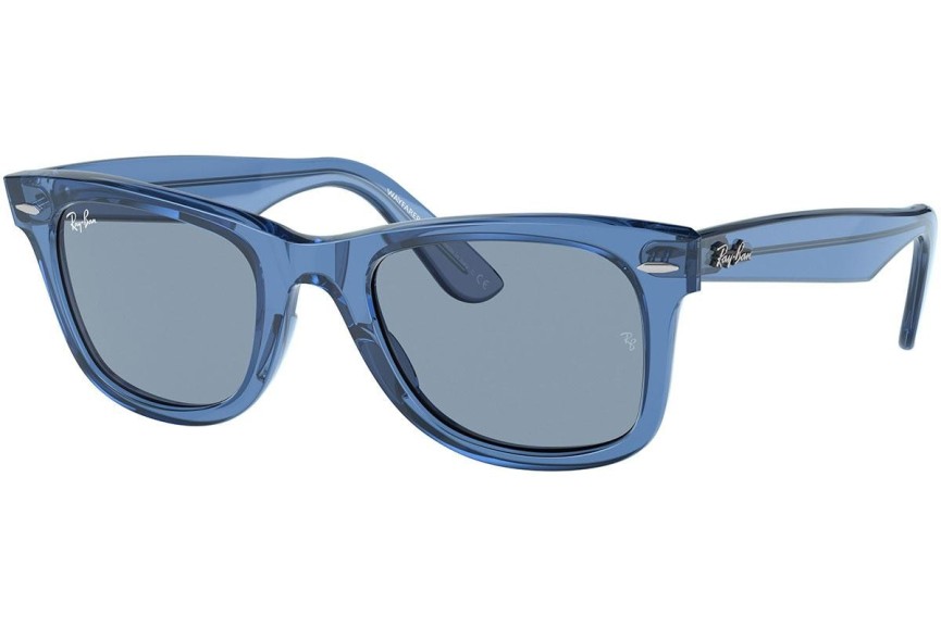 Okulary przeciwsłoneczne Ray-Ban Wayfarer RB2140 658756 Kwadratowe Niebieskie