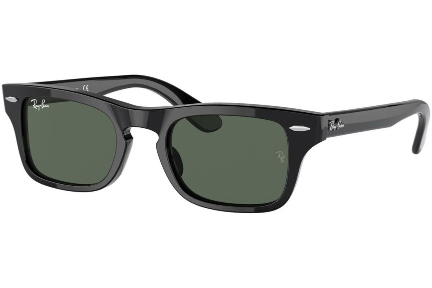 Okulary przeciwsłoneczne Ray-Ban Junior Burbank Jr RJ9083S 100/71 Prostokątne Czarne