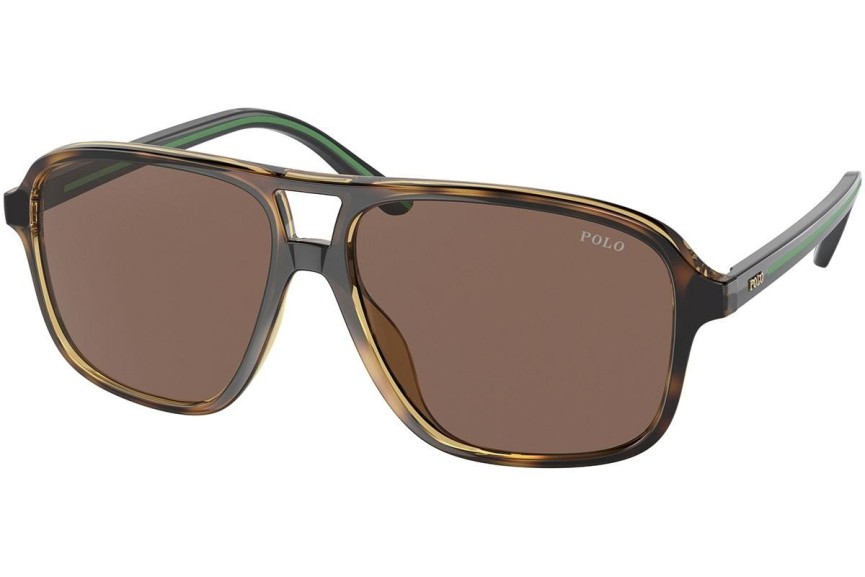 Okulary przeciwsłoneczne Polo Ralph Lauren PH4177U 500373 Pilotki (Aviator) Havana