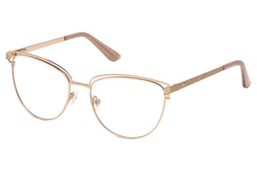 Okulary korekcyjne Guess GU2685 028 Kocie oczy Złote