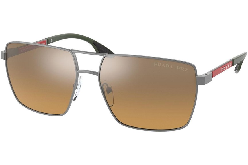 Okulary przeciwsłoneczne Prada Linea Rossa PS50WS DG109O Polarized Kwadratowe Szare