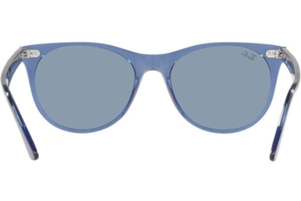 Okulary przeciwsłoneczne Ray-Ban Wayfarer II RB2185 658756 Kwadratowe Niebieskie