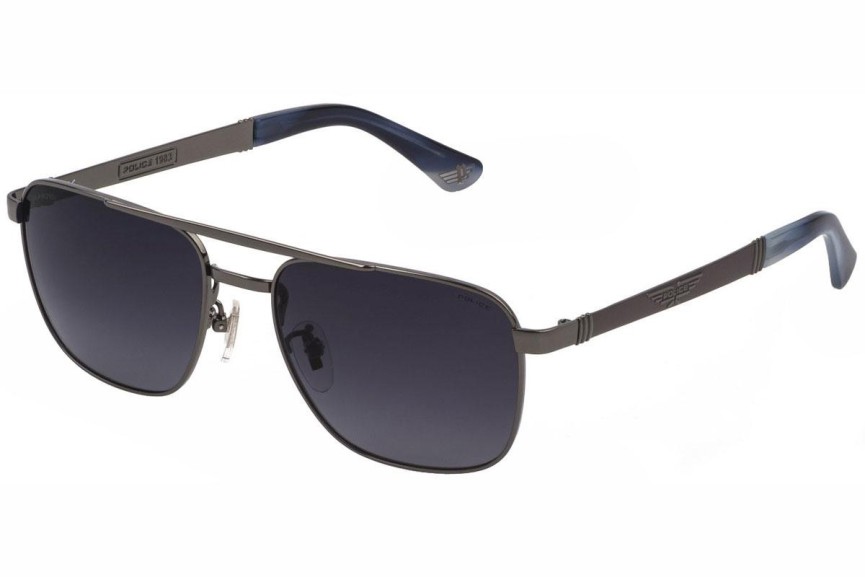 Okulary przeciwsłoneczne Police Origins 3 SPL890E E56P Polarized Kwadratowe Szare