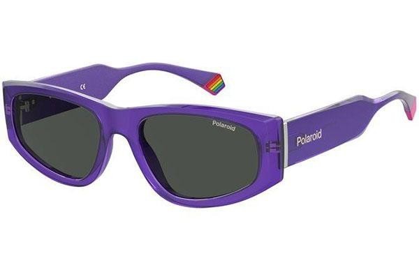 Okulary przeciwsłoneczne Polaroid PLD6169/S B3V/M9 Polarized Kocie oczy Fioletowe