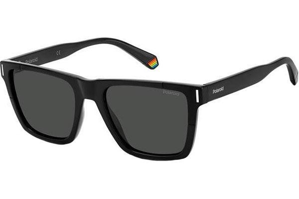 Okulary przeciwsłoneczne Polaroid PLD6176/S 807/M9 Polarized Kwadratowe Czarne