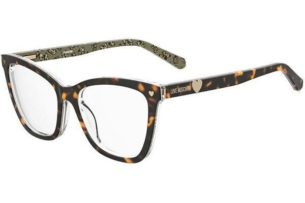 Okulary korekcyjne Love Moschino MOL593 2VM Kocie oczy Havana