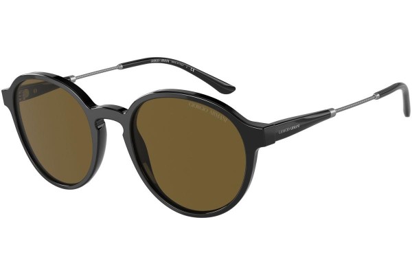 Okulary przeciwsłoneczne Giorgio Armani AR8160 500173 Okrągłe Czarne