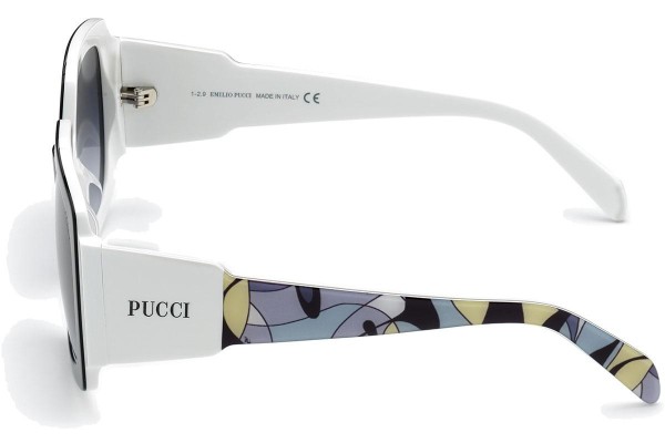 Okulary przeciwsłoneczne Emilio Pucci EP0141 04W Kwadratowe Czarne