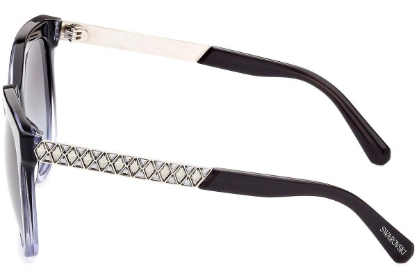 Okulary przeciwsłoneczne Swarovski SK0366 05W Kwadratowe Czarne