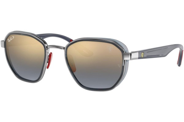 Okulary przeciwsłoneczne Ray-Ban Scuderia Ferrari Collection RB3674M F001J0 Polarized Kwadratowe Srebrne