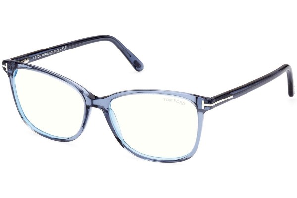 Okulary korekcyjne Tom Ford FT5842-B 090 Kwadratowe Niebieskie