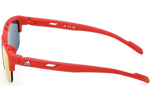 Okulary przeciwsłoneczne Adidas Sport SP0068 66L Prostokątne Czerwone