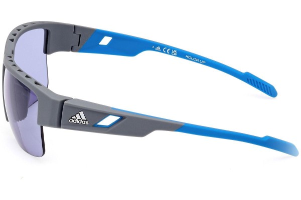 Okulary przeciwsłoneczne Adidas Sport SP0070 20V Prostokątne Szare