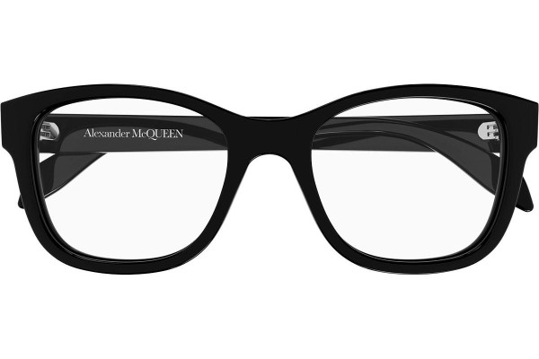 Okulary korekcyjne Alexander McQueen AM0350O 001 Kwadratowe Czarne