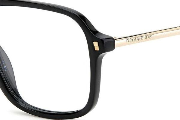 Okulary korekcyjne Dsquared2 D20055 807 Pilotki (Aviator) Czarne