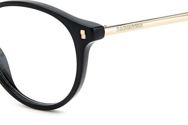 Okulary korekcyjne Dsquared2 D20056 807 Okrągłe Czarne